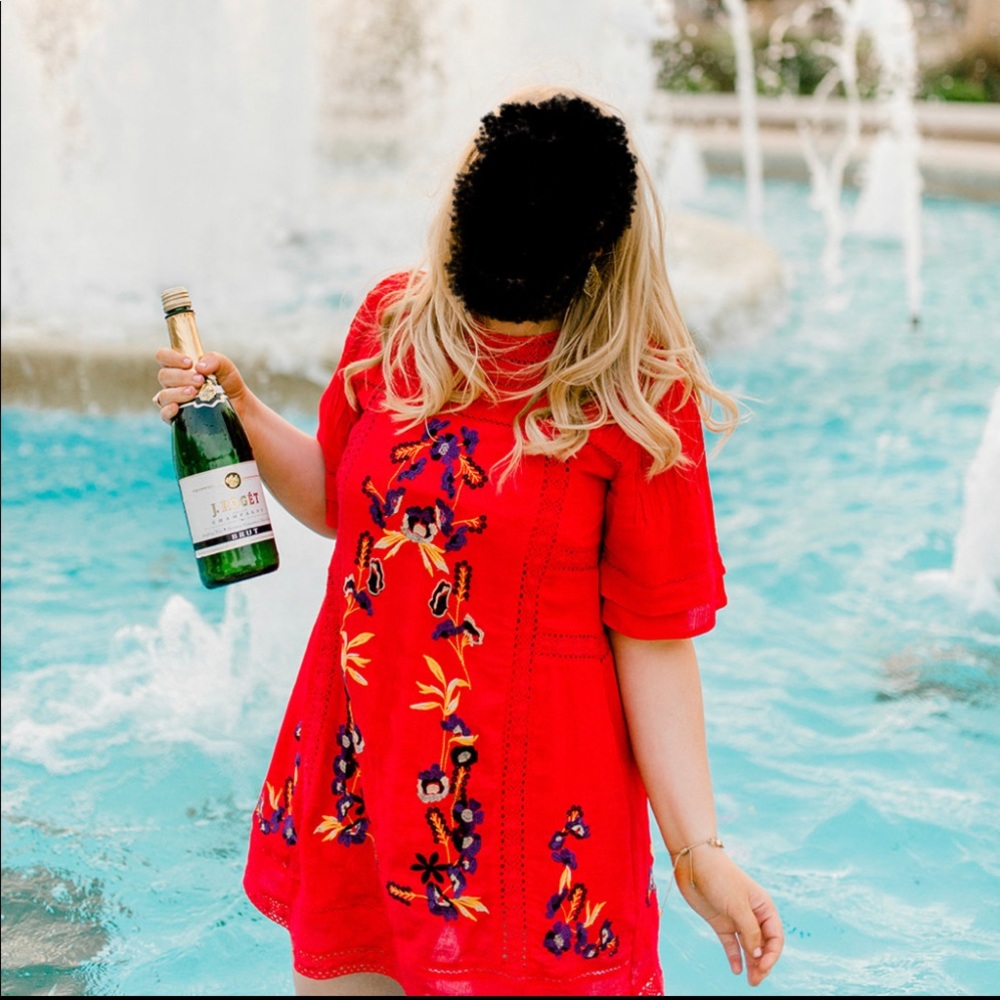 Zara The Stradivorius Collection Red Dress